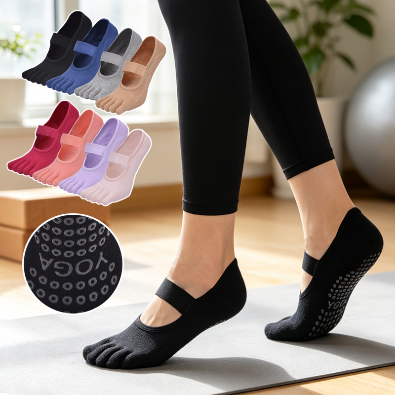 Medias Para Pilates Y Yoga - Женские пятипалые нескользящие носки для пилатеса,